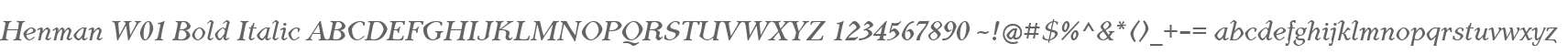 Henman W01 Bold Italic