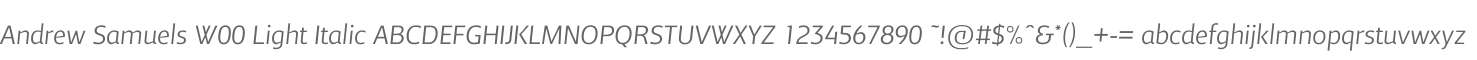 Andrew Samuels W00 Light Italic
