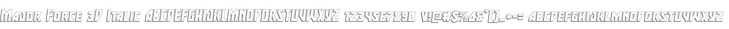 Major Force 3D Italic