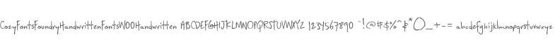 CozyFontsFoundryHandwrittenFontsW00Handwritten