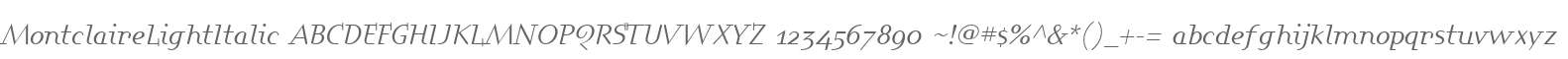 MontclaireLightItalic