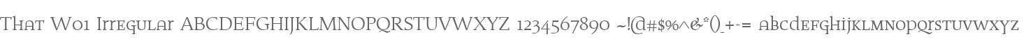 That W01 Irregular