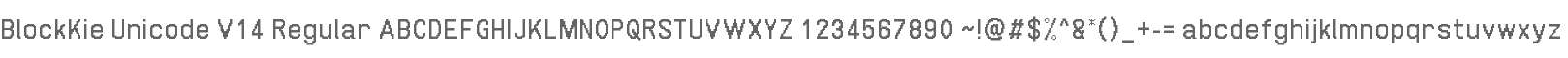 BlockKie Unicode V14 Regular