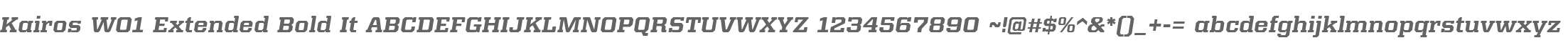 Kairos W01 Extended Bold It