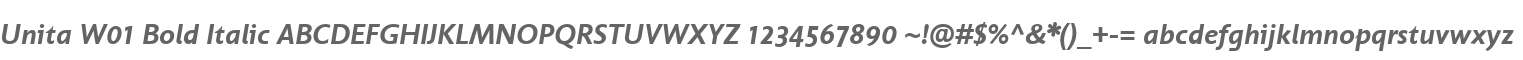 Unita W01 Bold Italic