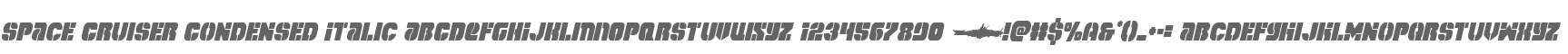 Space Cruiser Condensed Italic