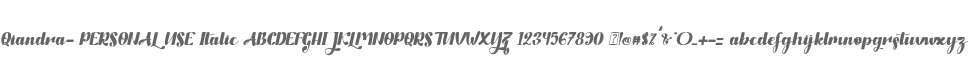Qiandra- PERSONAL USE Italic