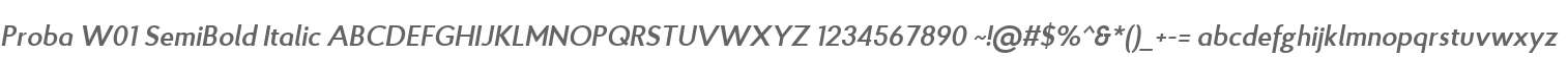 Proba W01 SemiBold Italic