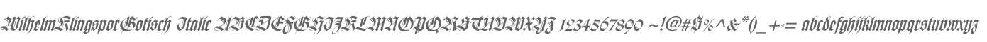 WilhelmKlingsporGotisch Italic