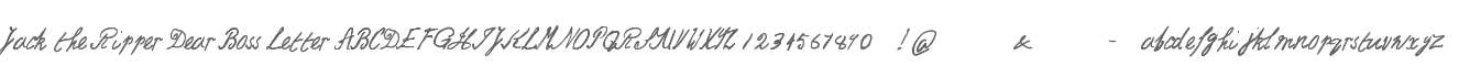 Jack the Ripper Dear Boss Letter