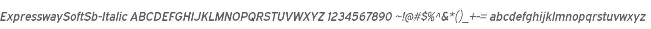 ExpresswaySoftSb-Italic