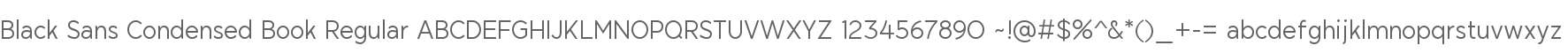 Black Sans Condensed Book Regular