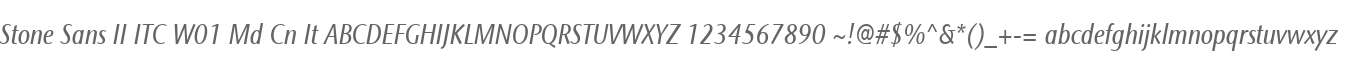 Stone Sans II ITC W01 Md Cn It