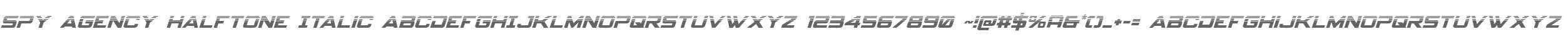 Spy Agency Halftone Italic