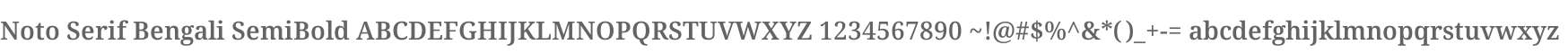 Noto Serif Bengali SemiBold