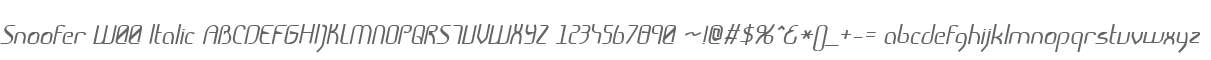 Snoofer W00 Italic