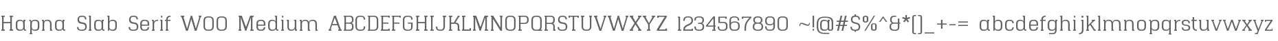 Hapna Slab Serif W00 Medium