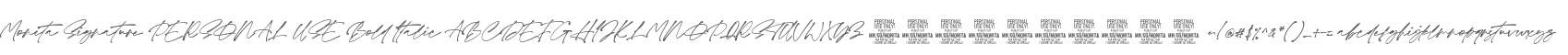 Monita Signature PERSONAL USE Bold Italic