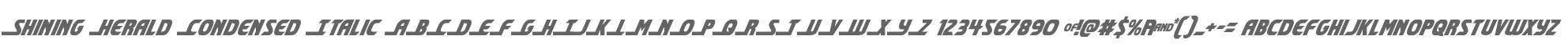 Shining Herald Condensed Italic