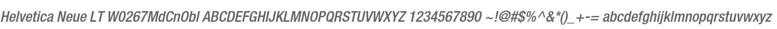 Helvetica Neue LT W0267MdCnObl