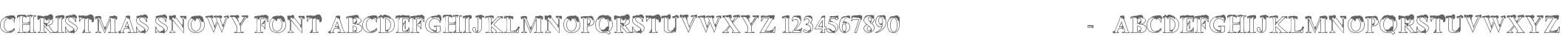 Christmas snowy font
