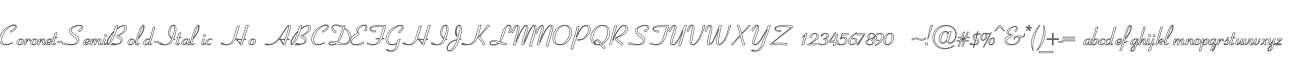 Coronet-SemiBold-Italic Ho