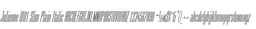 Julienne W01 Slim Plain Italic