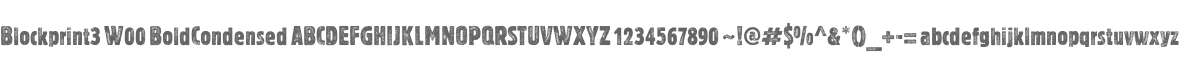 Blockprint3 W00 BoldCondensed