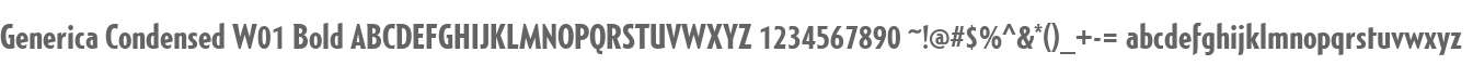 Generica Condensed W01 Bold