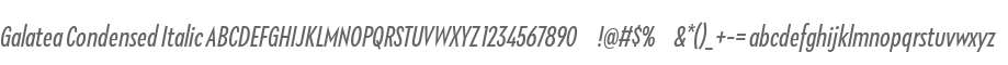 Galatea Condensed Italic