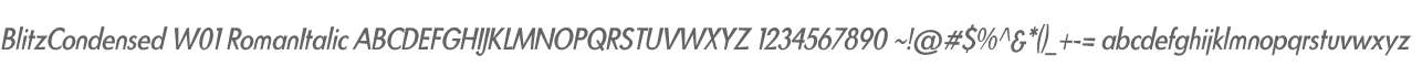 BlitzCondensed W01 RomanItalic