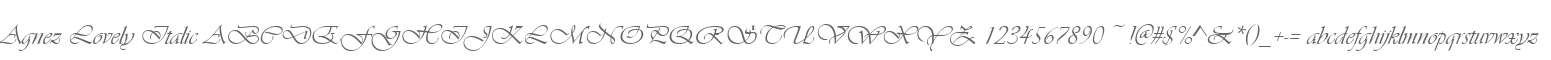 Agnez Lovely Italic