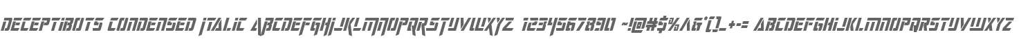 Deceptibots Condensed Italic