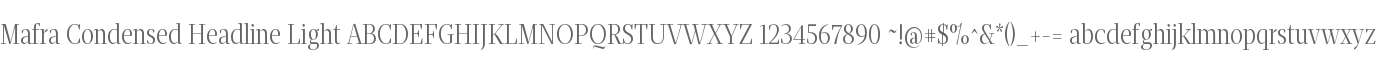 Mafra Condensed Headline Light