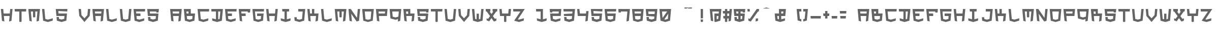 HTML5 Values
