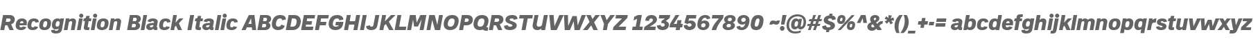 Recognition Black Italic
