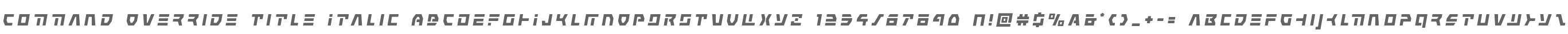 Command Override Title Italic