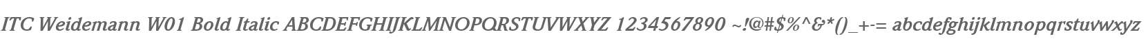 ITC Weidemann W01 Bold Italic