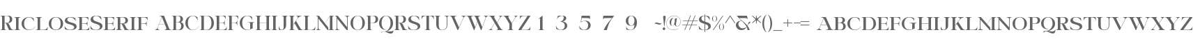 Riclose Serif