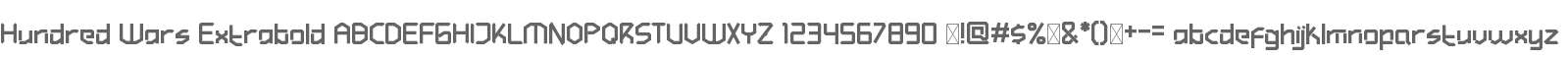 Hundred Wars Extrabold