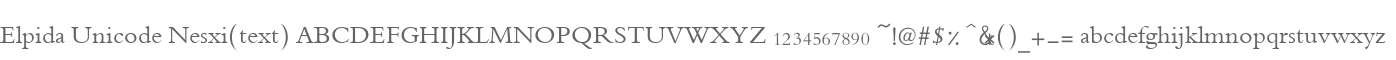 Elpida Unicode Nesxi(text)