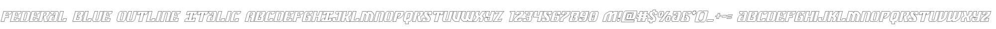 Federal Blue Outline Italic