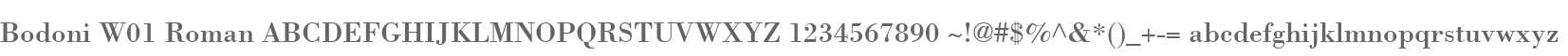 Bodoni W01 Roman