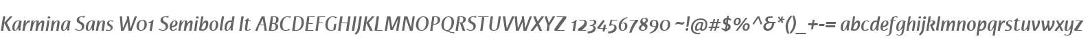 Karmina Sans W01 Semibold It