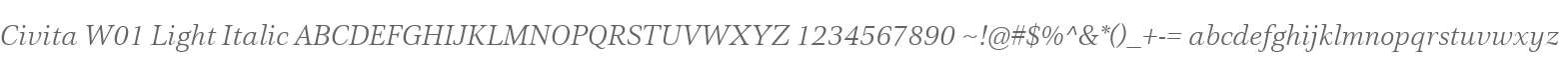 Civita W01 Light Italic