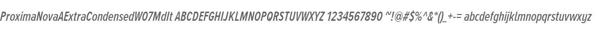 ProximaNovaAExtraCondensedW07MdIt