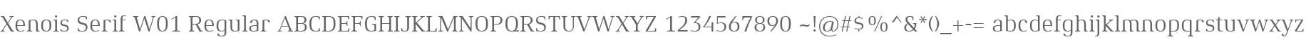 Xenois Serif W01 Regular