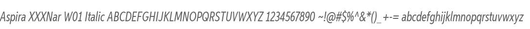 Aspira XXXNar W01 Italic