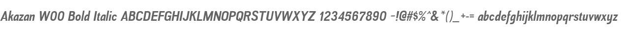 Akazan W00 Bold Italic