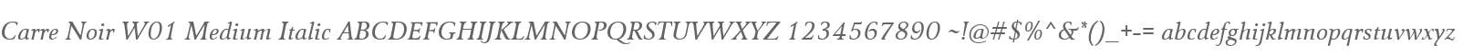 Carre Noir W01 Medium Italic